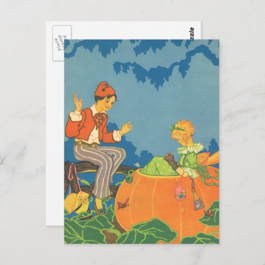 Peter Peter Pumpkin Eater,  Nursery Rhyme Briefkaart (Voorkant / Achterkant)