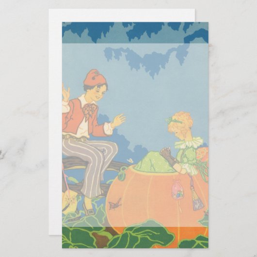 Peter Peter Pumpkin Eater, Nursery Rhyme Briefpapier (Voorkant / Achterkant)