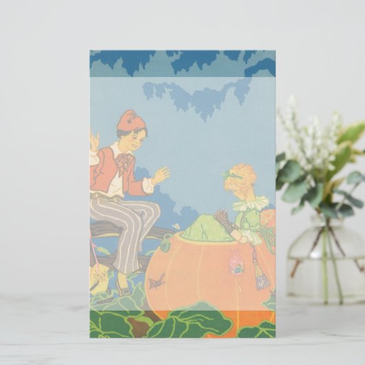 Peter Peter Pumpkin Eater, Nursery Rhyme Briefpapier (Staand voorkant)