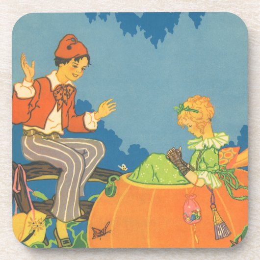 Peter Peter Pumpkin Eater, Nursery Rhyme Drankjes Onderzetter (Voorkant)