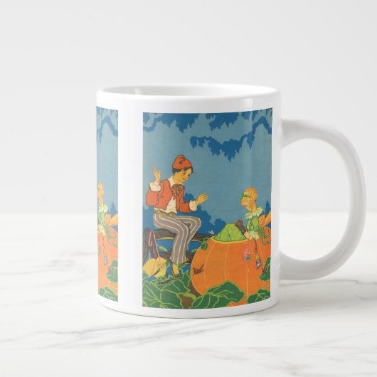 Peter Peter Pumpkin Eater,  Nursery Rhyme Extra Grote Mok (Rechts)