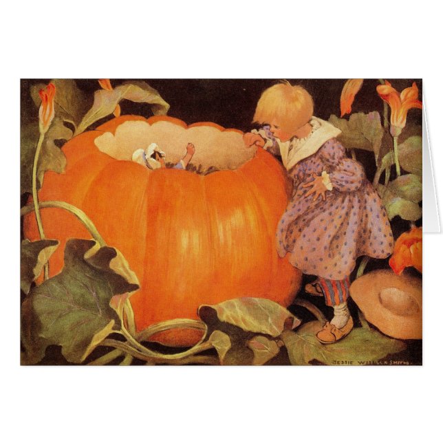 Peter, Peter, Pumpkin-Eater Nursery Rhyme - Kaart (Voorkant Horizontaal)