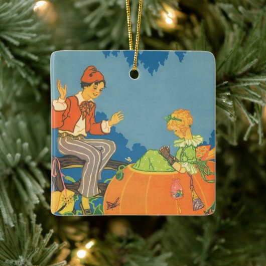 Peter Peter Pumpkin Eater,  Nursery Rhyme Keramisch Ornament (Boom)