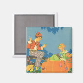 Peter Peter Pumpkin Eater,  Nursery Rhyme Magneet (Voorkant / Achterkant)