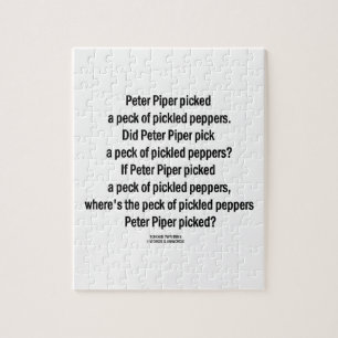 Peter Piper Picked Peck of Picked Peppers Legpuzzel