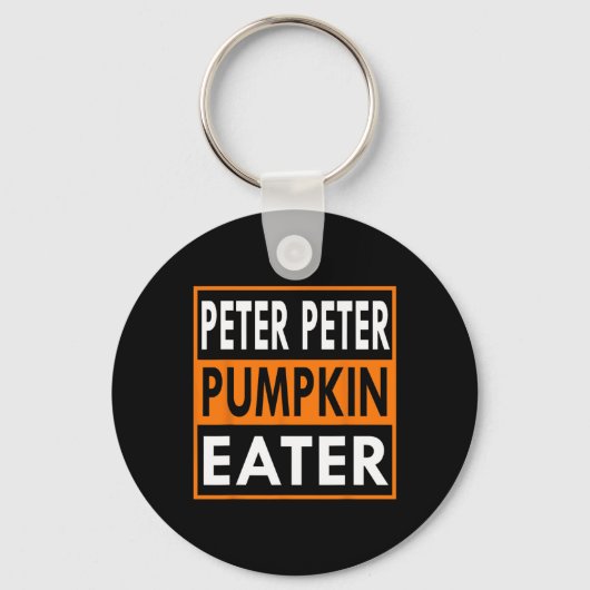 Peter Pumpkin Eater Kostuum voor Koppels - Bijpass Sleutelhanger (Voorkant)