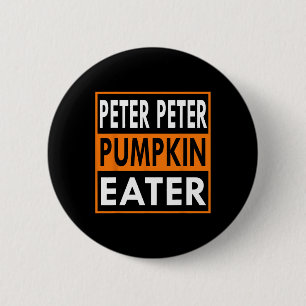 Peter Pumpkin Eater kostuum voor koppels - Matchin Ronde Button 5,7 Cm