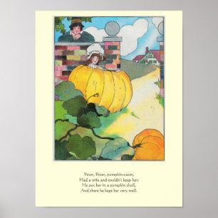 Peter Pumpkin-Eater Moeder Gans Kwekerij Rhyme Poster