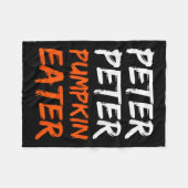 Peter Pumpkin kostuumeter Halloween Fleece Deken (Voorkant (Horizontaal))