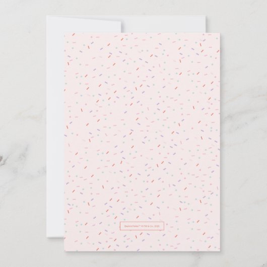Peter Rabbit 2e Verjaardag Roze Confetti Kaart (Achterkant)