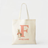 Peter Rabbit | Aangepaste diskette - Letter F Canv Tote Bag (Voorkant)