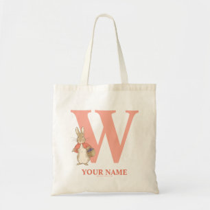 Peter Rabbit   Aangepaste diskette - Letter W-Canv Tote Bag