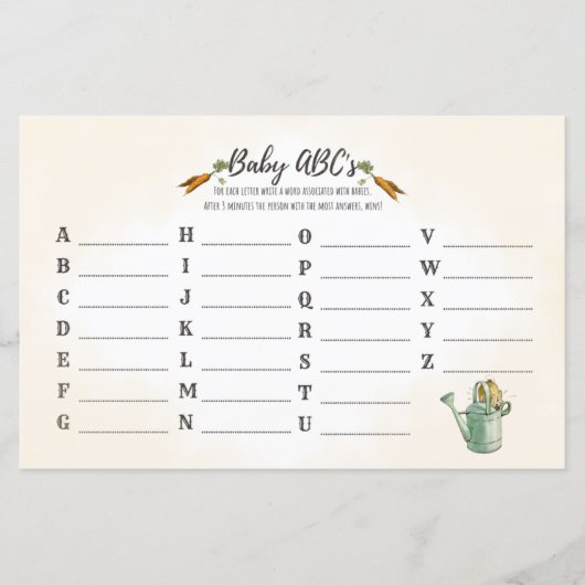 Peter Rabbit | BABY ABC | BABY SHOWER (Voorkant)