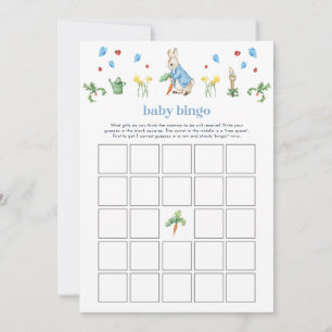 Peter Rabbit Baby Bingo Baby shower Spel