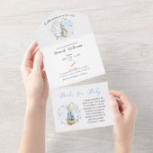 Peter Rabbit Baby Boy All in One Invitation (Déchirure)