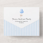 Peter Rabbit Baby Boy All in One Invitation (Verso)