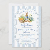 Peter rabbit baby boy baby shower invitation (Devant)