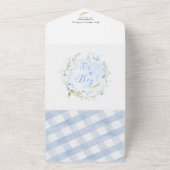 Peter Rabbit Baby Boy Invite + Boeken Kaart (Buitenkant)