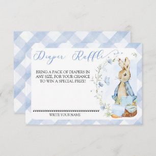 Peter Rabbit Baby Boy - Luier Raffle Insert Kaart