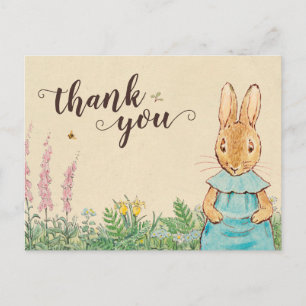 Peter Rabbit   Baby Meisje Verjaardag - Dank u Briefkaart