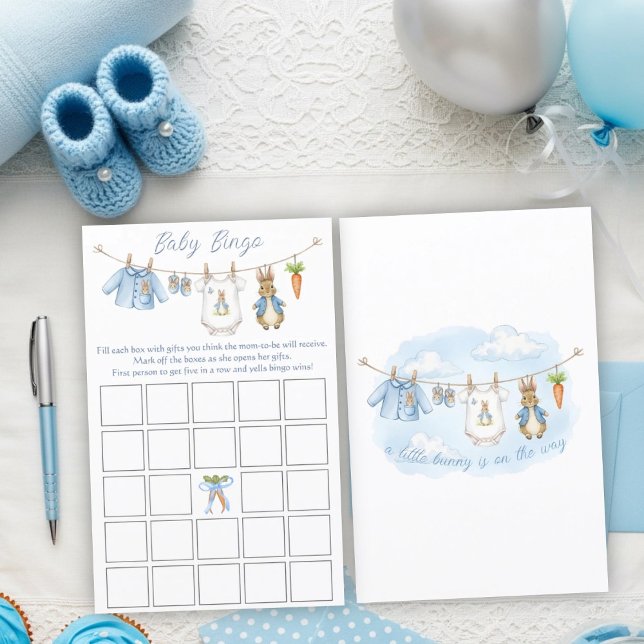 Peter Rabbit Baby Shower Baby Bingo Game (Creator heeft geüpload)