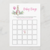 Peter Rabbit Baby shower Bingo Carte de jeu (Devant)