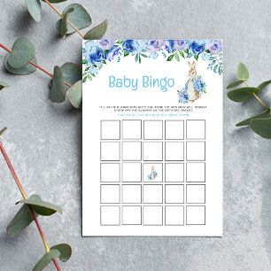 Peter Rabbit Baby shower Bingo Game Kaart