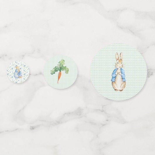 Peter Rabbit Baby Shower Confetti (Achterkanten)