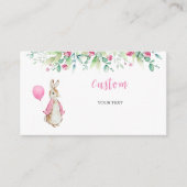 Peter Rabbit Baby shower Custom Informatiekaartje (Voorkant)