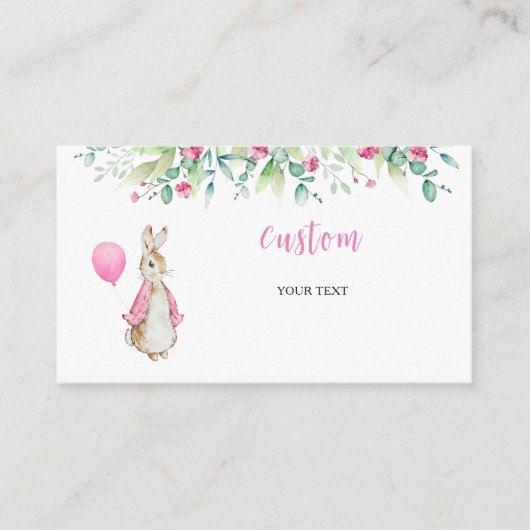 Peter Rabbit Baby shower Custom Informatiekaartje (Voorkant)
