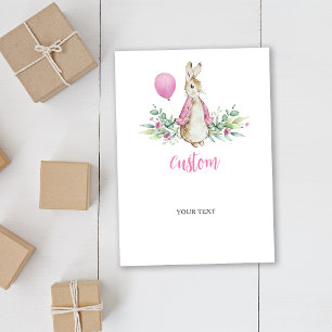 Peter Rabbit Baby shower Custom Kaart