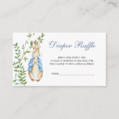 Peter Rabbit Baby shower Diaper Raffle Informatiekaartje (Voorkant)