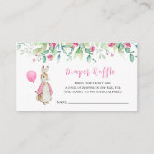 Peter Rabbit Baby shower Diaper Raffle Insert Kaar Informatiekaartje (Voorkant)