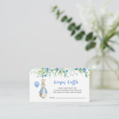 Peter Rabbit Baby shower Diaper Raffle Insert Kaar Informatiekaartje (Staand voorkant)