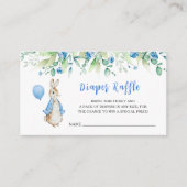 Peter Rabbit Baby shower Diaper Raffle Insert Kaar Informatiekaartje (Voorkant)