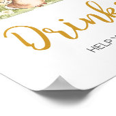 Peter Rabbit Baby shower Drinken Poster (Hoek)