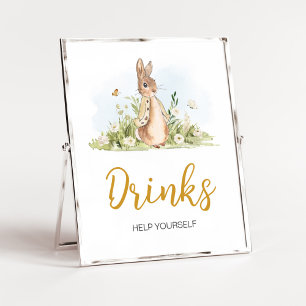 Peter Rabbit Baby shower Drinken Poster