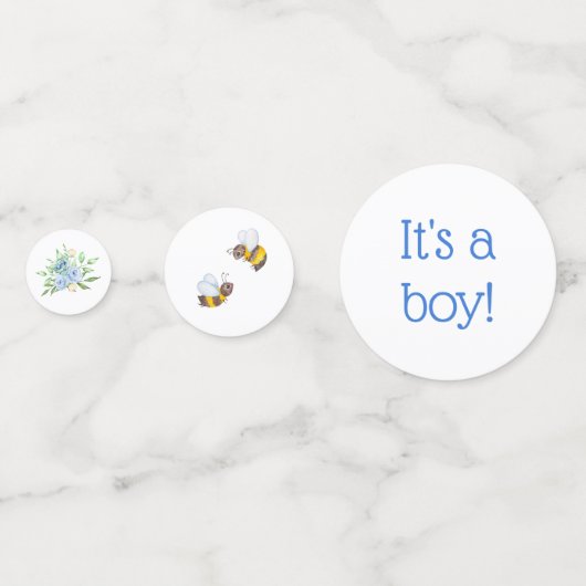 Peter Rabbit Baby shower Het is een jongetje Confetti (Achterkanten)