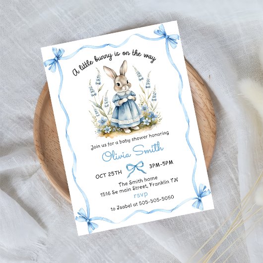 Peter Rabbit Baby Shower Invitation
