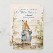 Peter Rabbit Baby shower Invitation (Devant / Derrière)