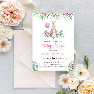 Peter Rabbit Baby shower Kaart