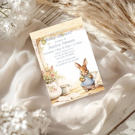 Peter Rabbit Baby shower Kaart
