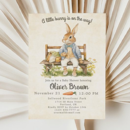 Peter Rabbit Baby shower Kaart
