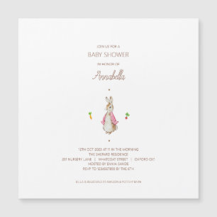 Peter Rabbit Baby shower Magnetische Uitnodiging