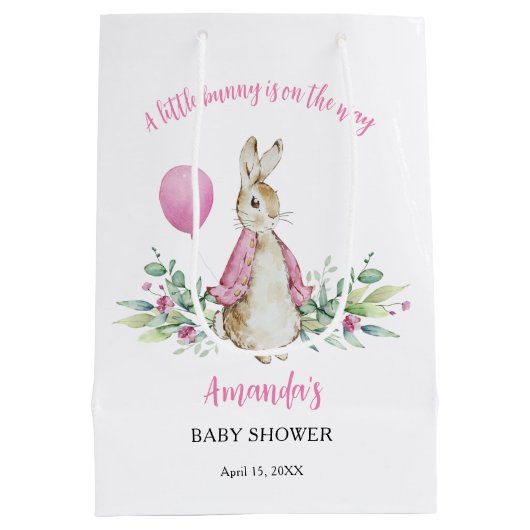Peter Rabbit Baby shower Medium Cadeauzakje (Achterkant)
