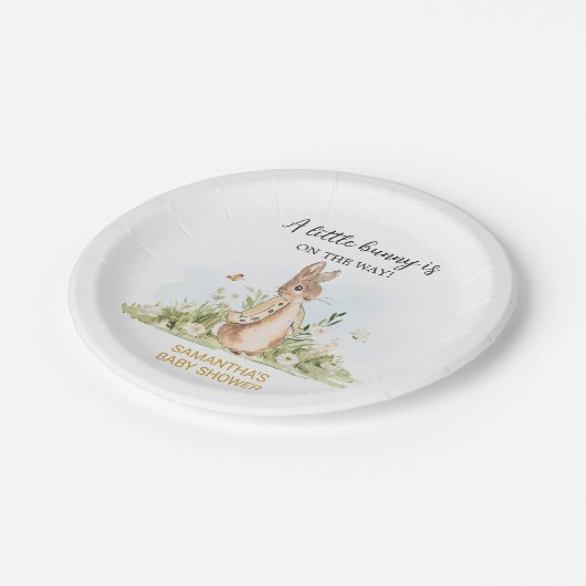 Peter Rabbit Baby shower Papieren Bordje (Gekanteld)