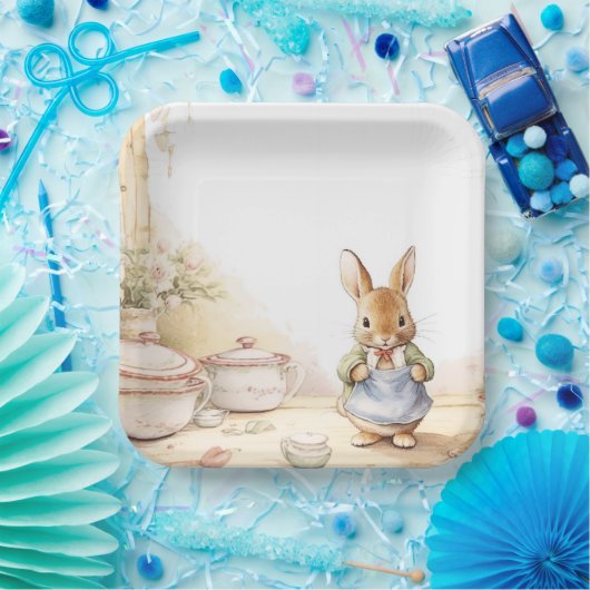 Peter Rabbit Baby shower Papieren Bordje (Feest)