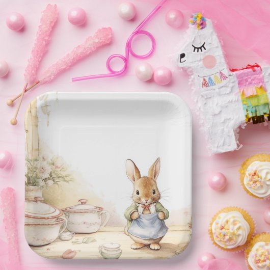 Peter Rabbit Baby shower Papieren Bordje (Feest)