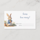 Peter Rabbit Baby shower raad eens hoeveel Informatiekaartje (Voorkant)