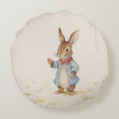 Peter Rabbit Baby shower Rond Kussen (Achterkant)
